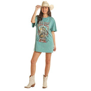 Rock & Roll Denim Women's Wild West Graphic Tee Shirt Dress