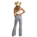 Rock & Roll Denim Women's Light Wash High Rise Flare Jeans
