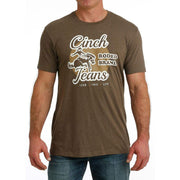 Cinch Men's Brown Logo Tee