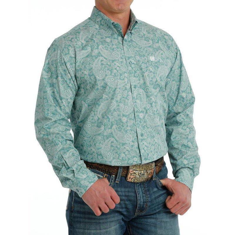 Men's Classic Fit Turquoise Button Down