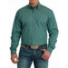 Men's Classic Fit Green Button Down