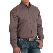 Cinch Men's Classic Fit Burgundy Button Down
