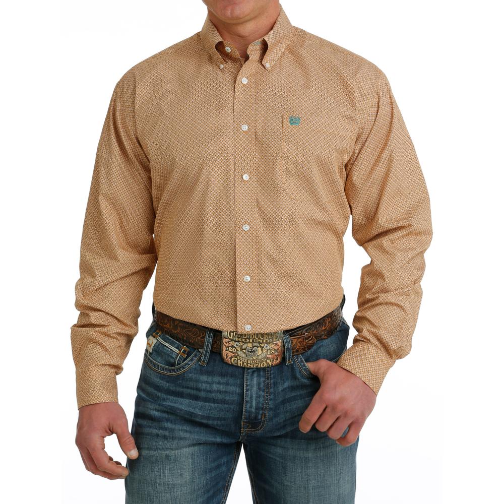 Cinch Men's Classic Fit Brown Button Down