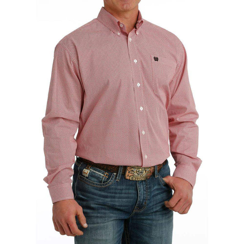 Cinch Men's Classic Fit Red Button Down
