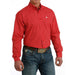 Men's Classic Fit Red Print Button Down