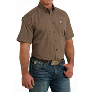 Cinch Men's Classic Fit Brown Print Button Down