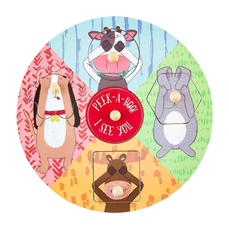 Mud Pie Peek A Boo Wood Puzzle