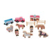 Wood Horse Stable Toy Set