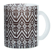The Whole Herd Black Aztec 12 oz. Frosted Mug