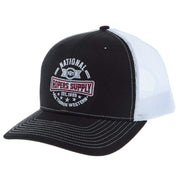 National Ropers Supply Black and White Cap