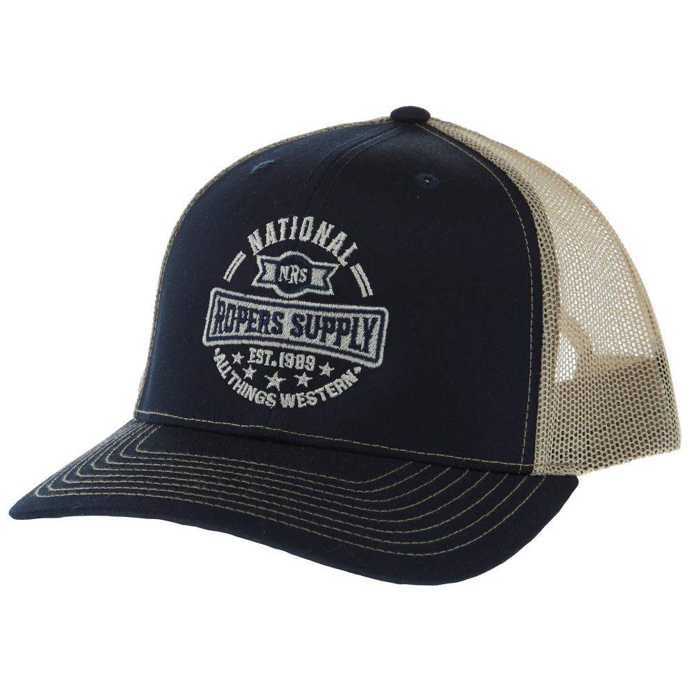 NRS National Ropers Supply Navy and Khaki Cap