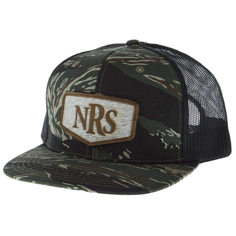 National Ropers Supply Hair on Hide Tiger Camo Cap