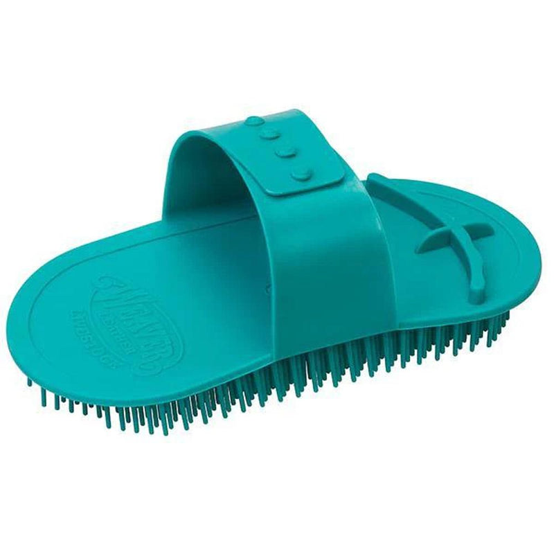Leather Massage Brush Teal
