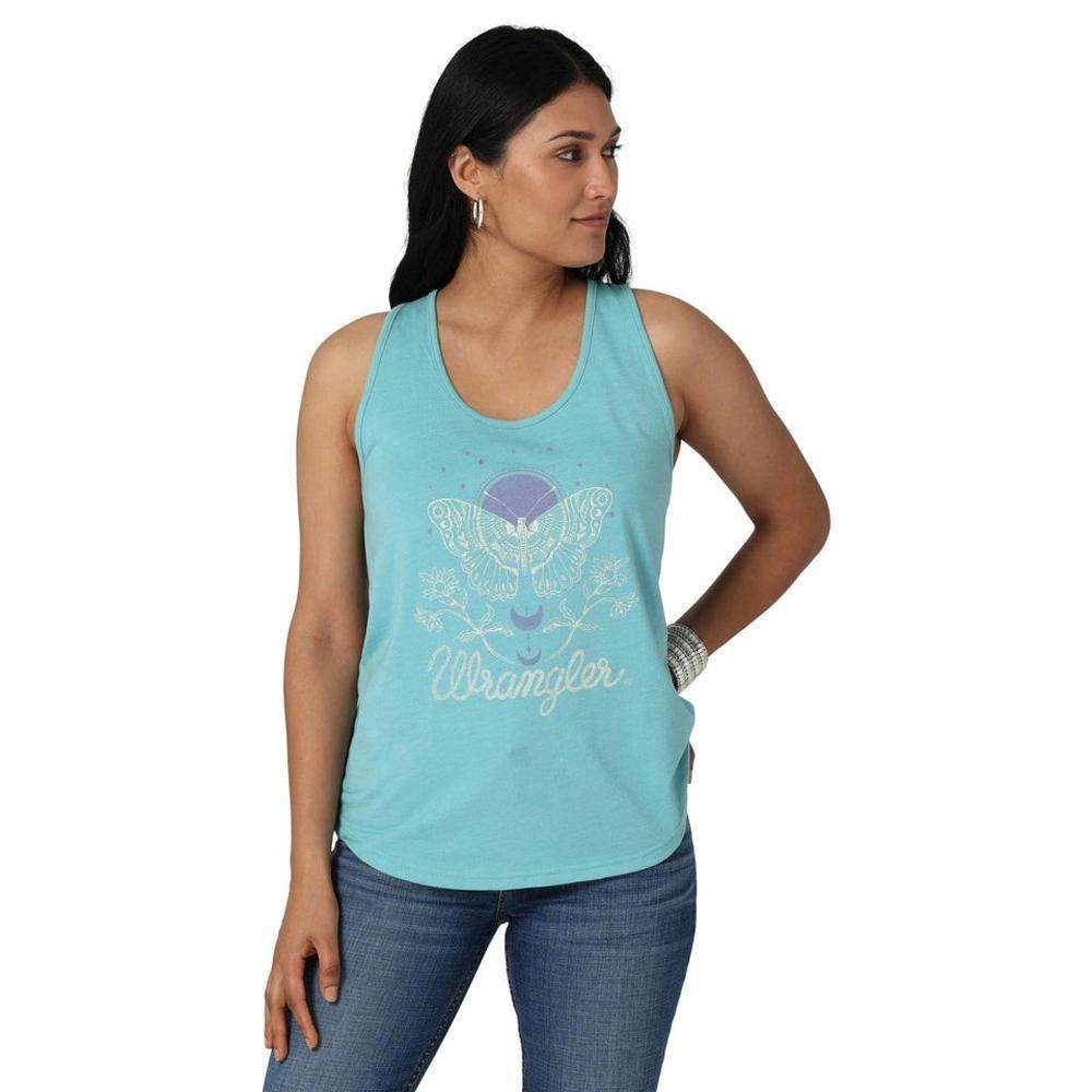 Wrangler Women's Racerback Butterfly Tank