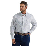 Wrangler Men's Printed Troubadour Diamond Print Snap Shirt