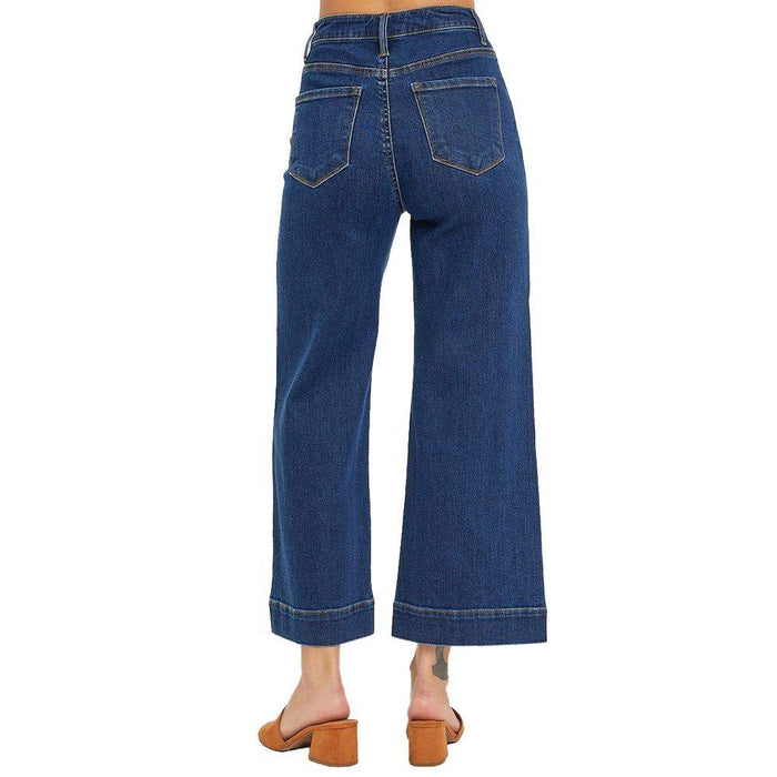 Risen Jeans Women's High Rise Button Down Ankle Jeans