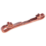 Rolled Knot Burgundy Latigo Horse Curb Strap