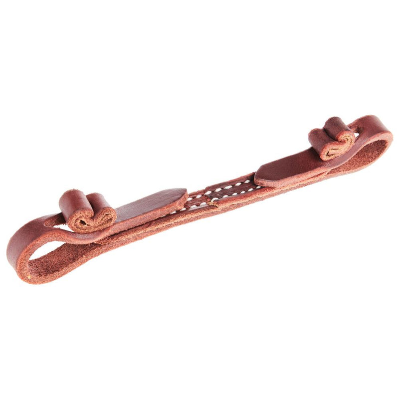 Rolled Knot Burgundy Latigo Horse Curb Strap