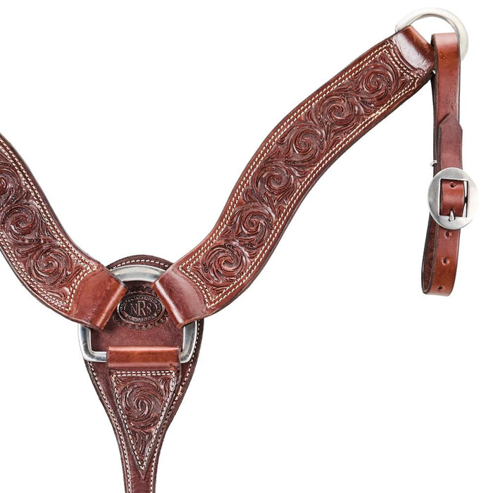 Chocolate Floral 2 3/4 Inch Roper Breast Collar