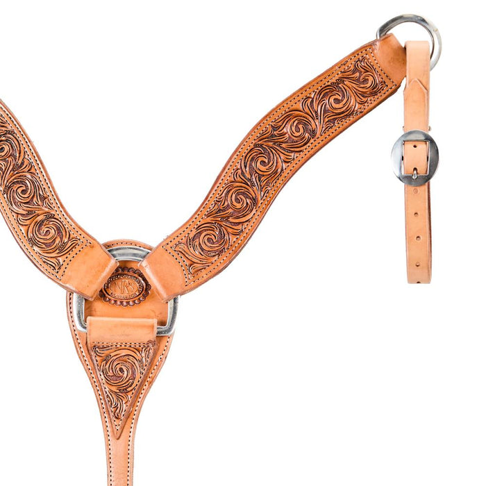 Natural Antique Floral 2 3/4 Inch Roper Breast Collar