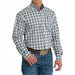 Men's Gray Plaid Button Down Shirt