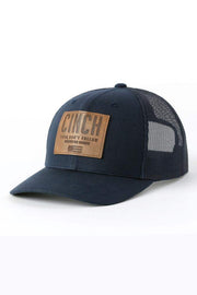 Men's Denim Leather Patch Cap