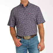 Cinch Men's Navy Paisley ArenaFlex Button Down