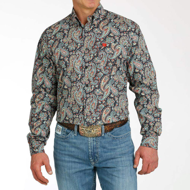 Cinch Men's Multi Color Paisley Button Down Shirt