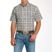 Cinch Men's Multi Plaid Short Sleeve Button Down