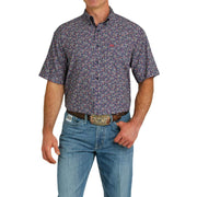 Cinch Men's Navy Mini Paisley ArenaFlex Button Down