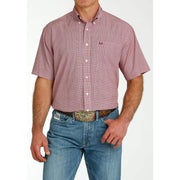 Cinch Men's Pink ArenaFlex Short Sleeve Button Down