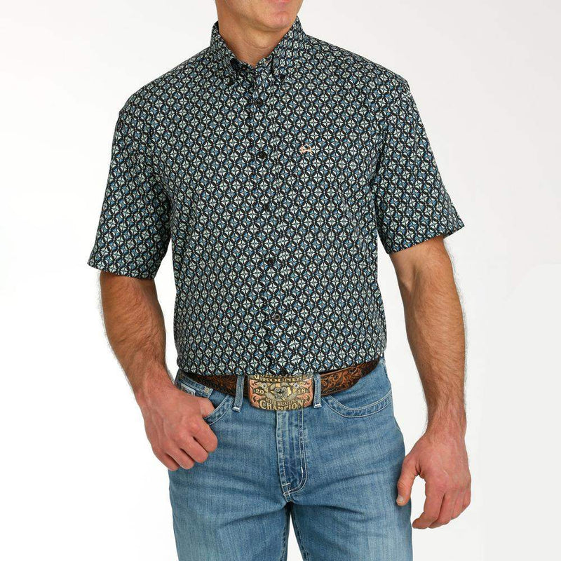 Men's Black ArenaFlex Short Sleeve Button Down