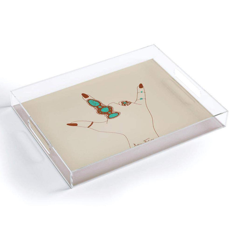 Deny Designs Allie Falcon Love Language Small Acrylic Tray