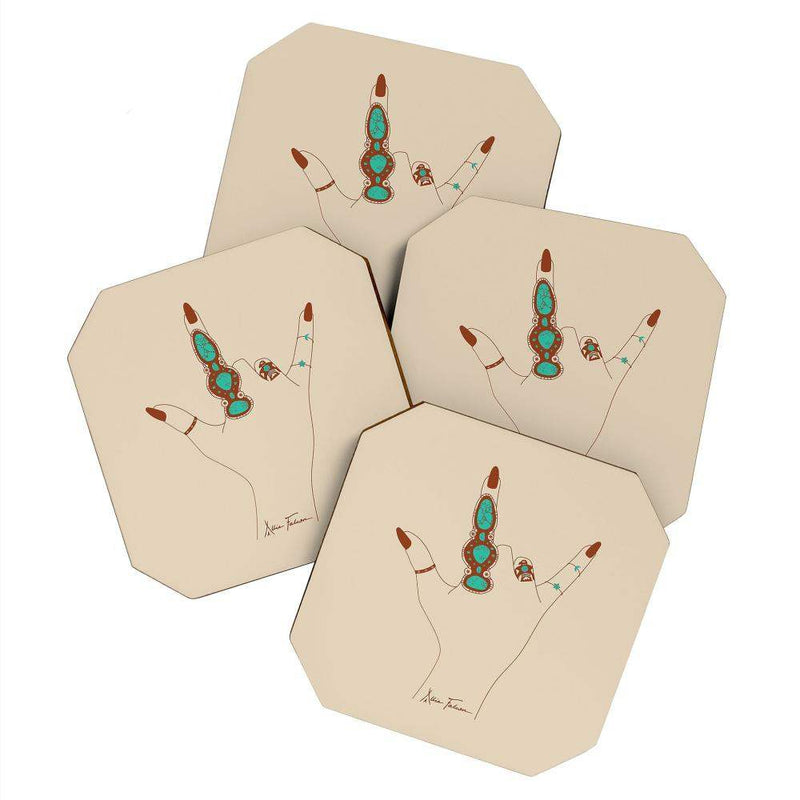 Deny Designs Love Language Coaster Set