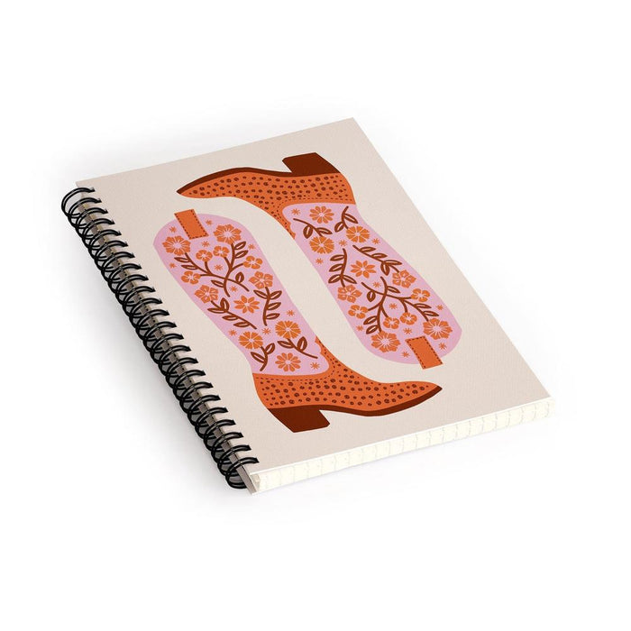 Pink and Orange Cowgirl Boots Notebook