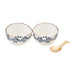 Mud Pie Blue Floral Double Tidbit Set