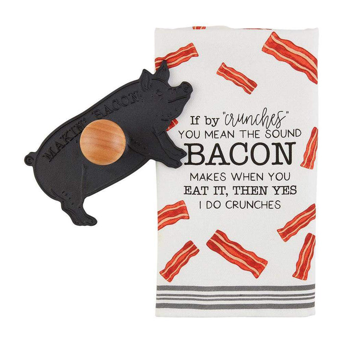 Mud Pie Bacon Press and Towel Set