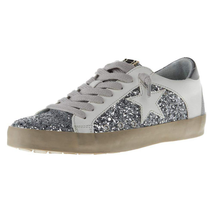 Shu Shop Kid`s Paris Silver Sparkle Casual Shoe