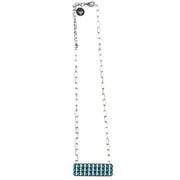 West And Company Snake Eye Turquoise Bar Necklace