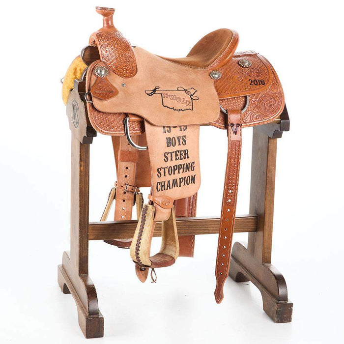 Nrs Roping Saddle NRS Used 14in Cactus Champion Trophy Team Roping Saddle