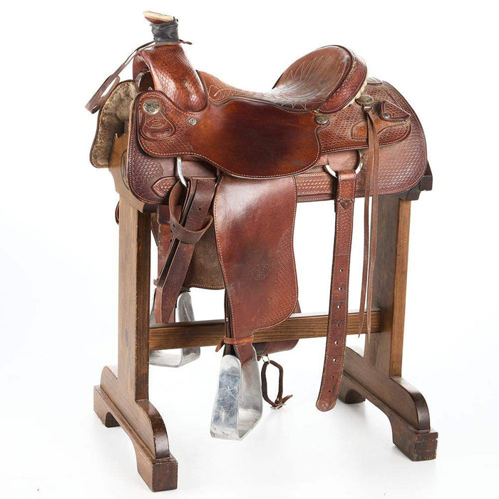 NRS Used 15in Billy Cook Team Roping Saddle
