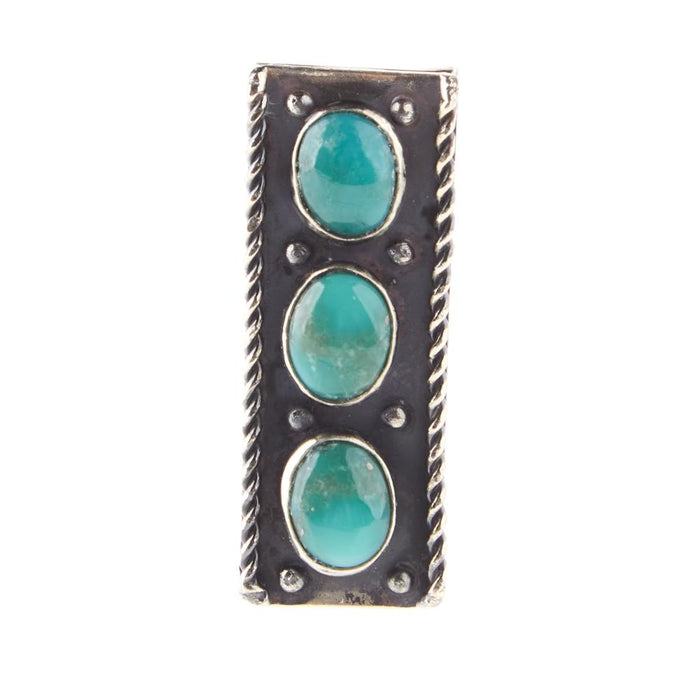 3 Turquoise Stone Rope Edge Keeper