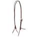 Laramie Buckle Chocolate Roughout Leather Split Ear Headstall