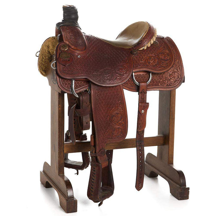 NRS Used 15in Cactus Charles Pogue Team Roping Saddle