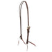 Deadwood Buckle Chocolate Roughout Leather Split Ear Headstall