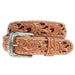 Men's Rhubarb Suede Underlay Natural Embossed Belt
