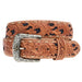 Men's Navy Suede Underlay Natural Embossed Belt