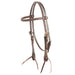 Deadwood Buckle Chocolate Roughout Leather Browband Headstall