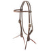 Canyon Buckle Chocolate Roughout Leather Browband Headstall
