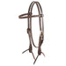 Bandera Buckle Chocolate Roughout Leather Browband Headstall
